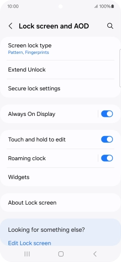 Press Screen lock type and key in the additional phone lock code you created earlier.
