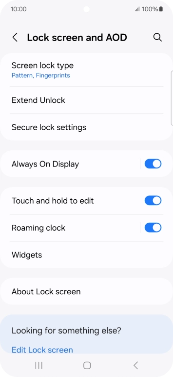 Press Screen lock type and key in the additional phone lock code you created earlier.