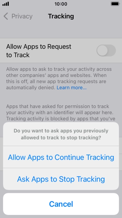 If you turn off the function, press the required setting.