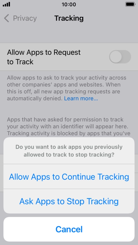 If you turn off the function, press the required setting.