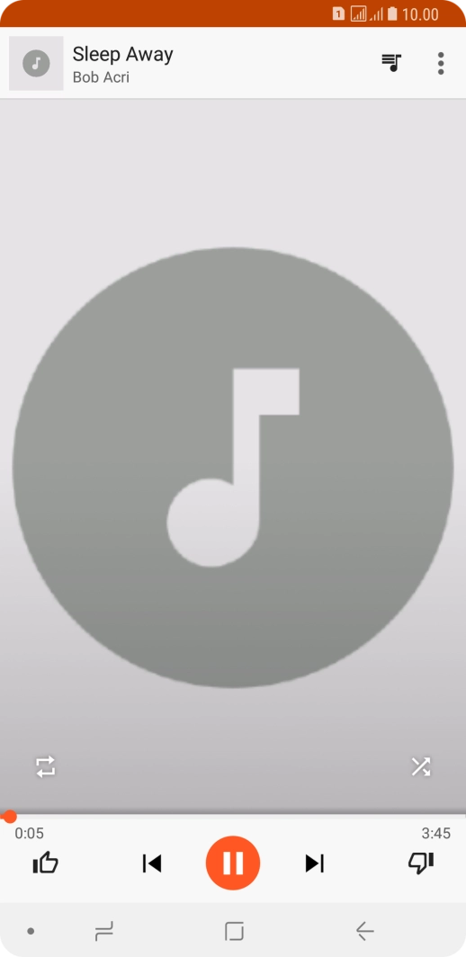 Press arrow right to go to the next audio file.