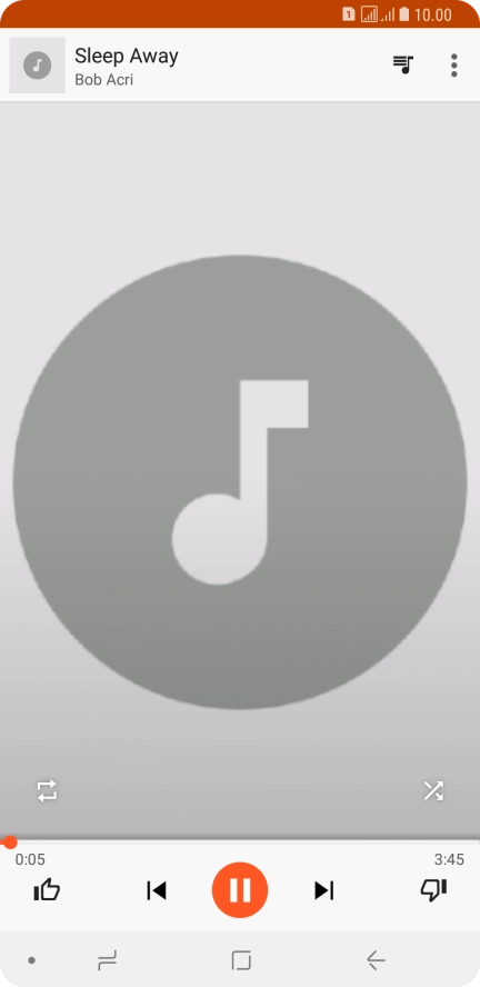 Press arrow right to go to the next audio file.