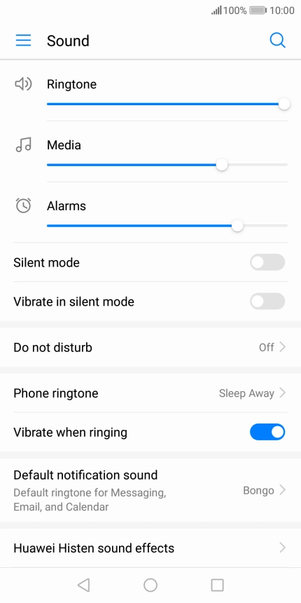Press the Home key to return to the home screen.