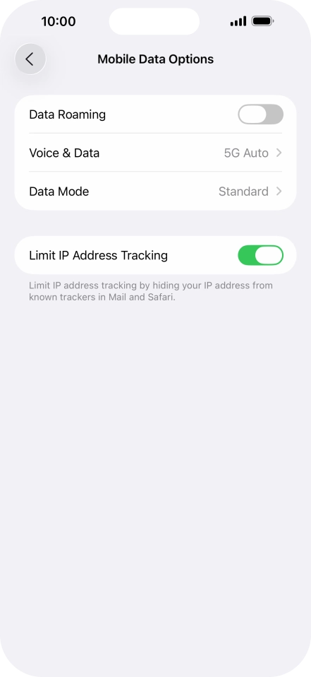 Press the indicator next to 