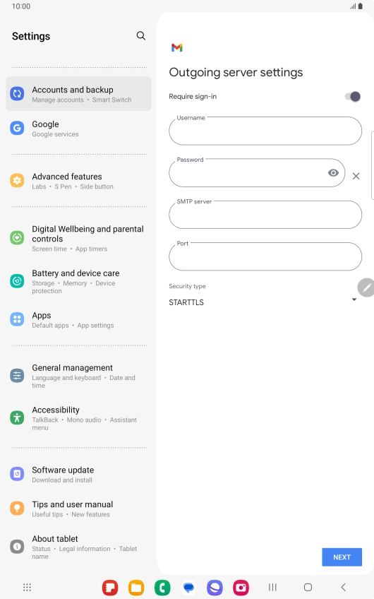 Press the indicator next to 