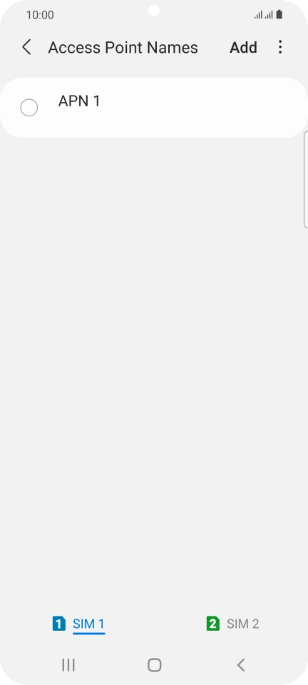 Press the required SIM.