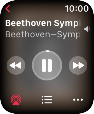 Turn the Digital Crown to select the required volume.