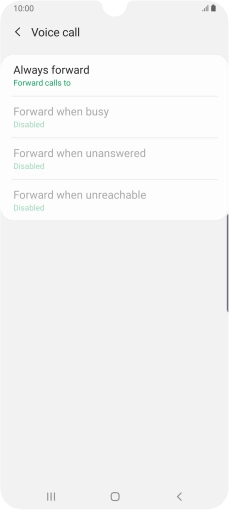 Press the required divert type.