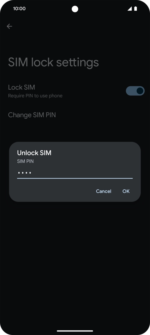 Key in your PIN and press OK. The default PIN is 1111.
