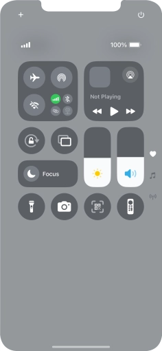 Press the flight mode icon to turn the function on or off.
