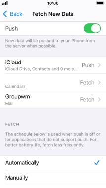 Press the indicator next to 