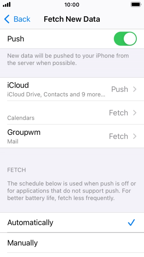 Press the indicator next to 