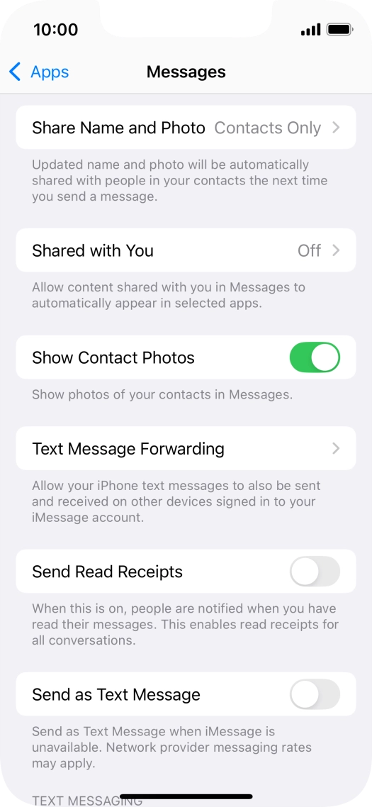Press the indicator next to 