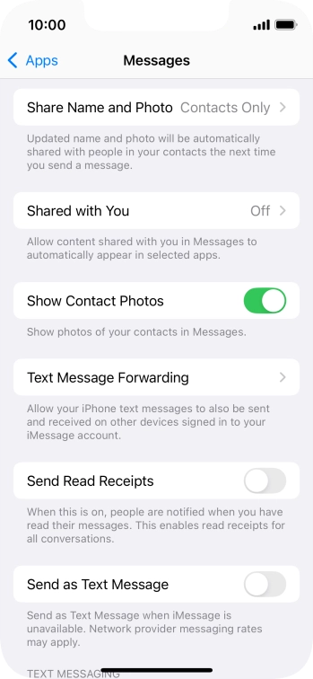 Press the indicator next to 