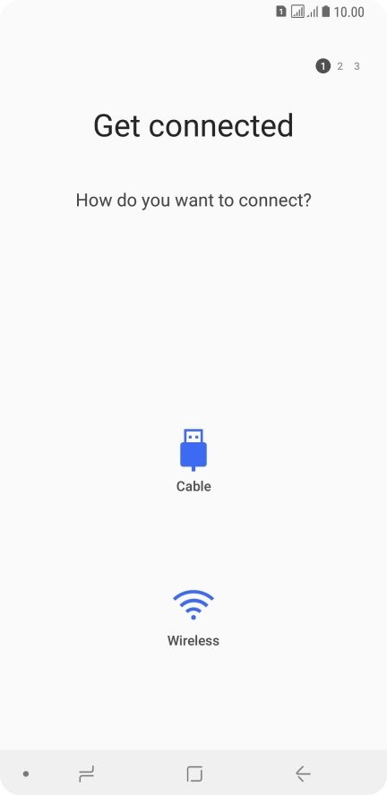 Press the required transfer type and follow the instructions on the screen to transfer the content.