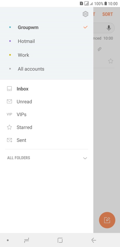 Press the settings icon.