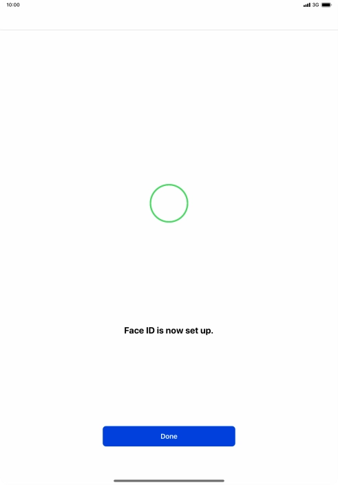 Press Done. If you haven't previously selected a lock code, key in a code of your own choice twice.