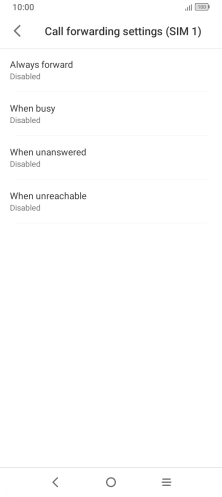 Press the required divert type.