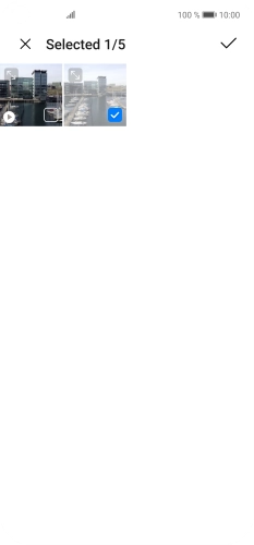 Press the confirm icon.