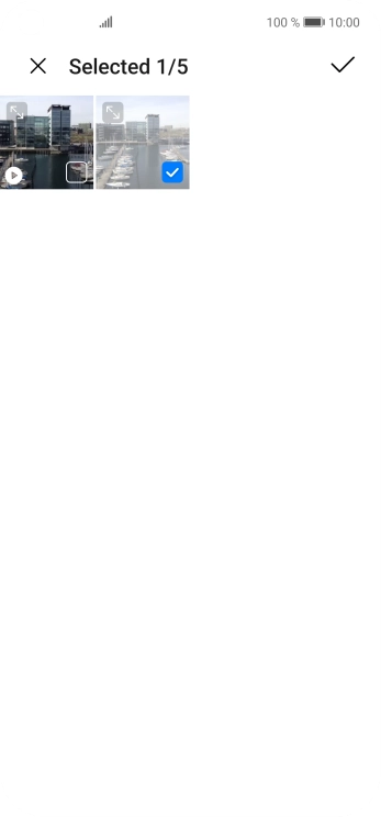 Press the confirm icon.