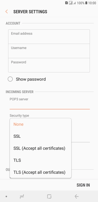 Press None to turn off the function.