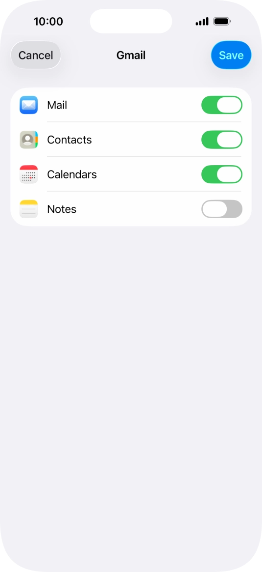 If this screen is displayed, you email account has been recognised and set up automatically. Follow the instructions on the screen to key in more information and finish setting up your phone.