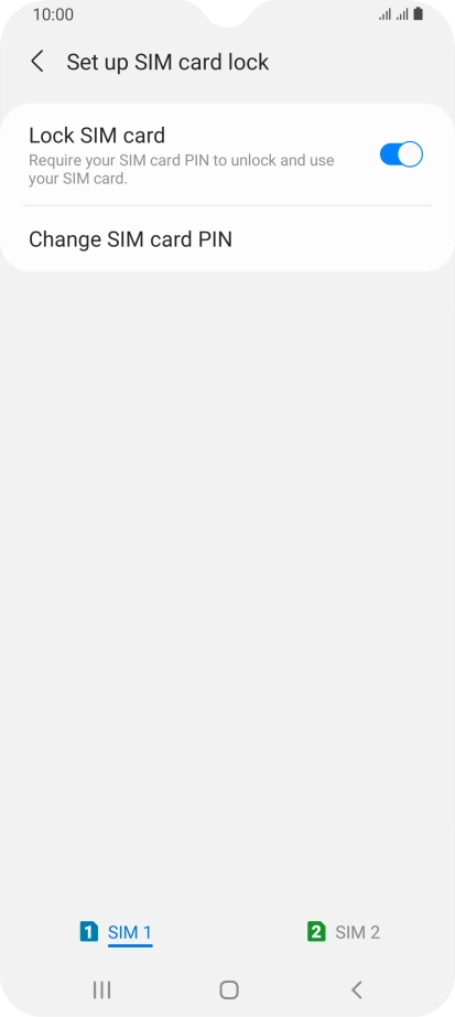 Press the required SIM.