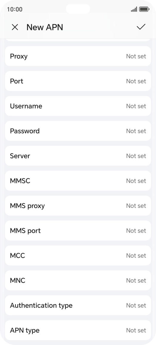 Press Authentication type.