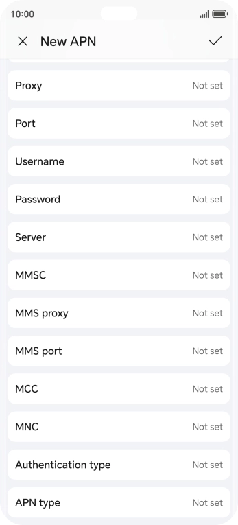 Press Authentication type.