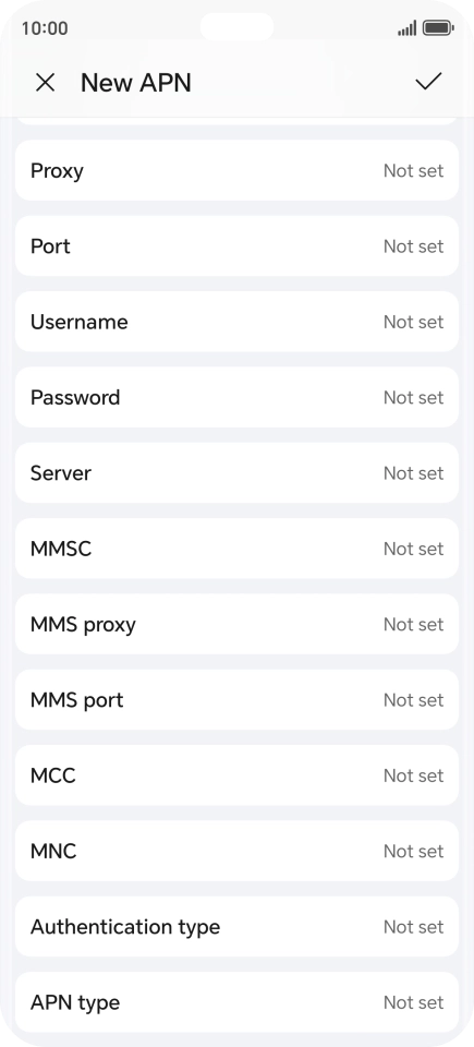 Press Authentication type.