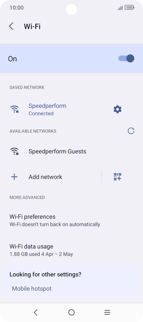 Press the Home key to return to the home screen.