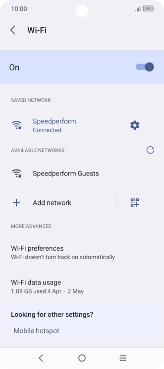 Press the Home key to return to the home screen.