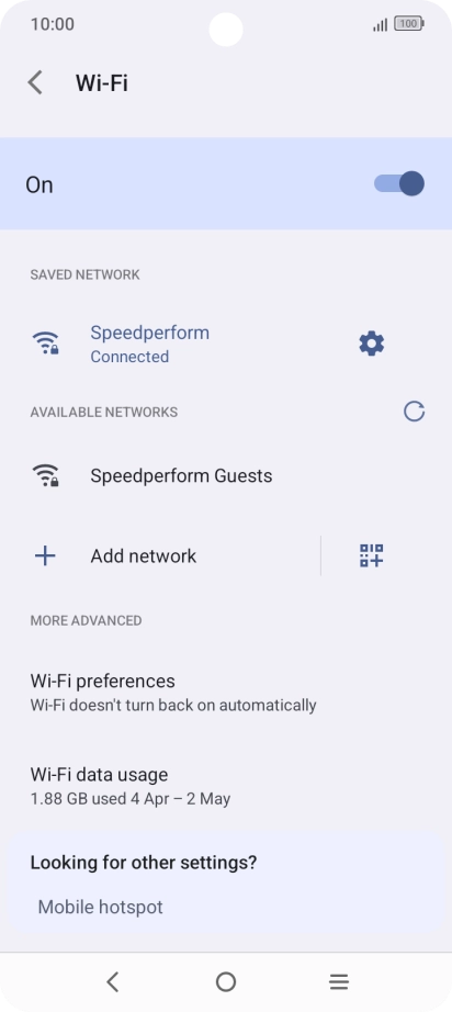 Press the Home key to return to the home screen.
