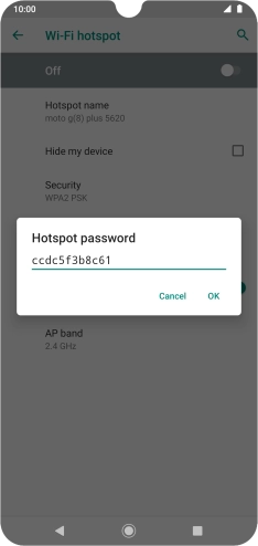 Key in the required password and press OK.