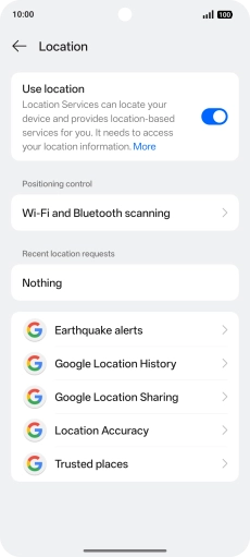Press Location Accuracy.