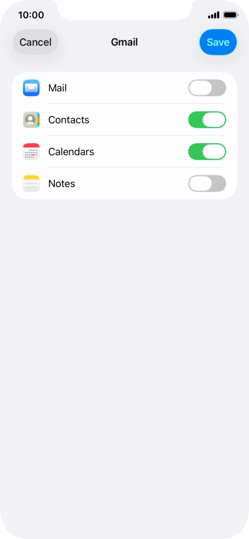 If this screen is displayed, you email account has been recognised and set up automatically. Follow the instructions on the screen to key in more information and finish setting up your phone.