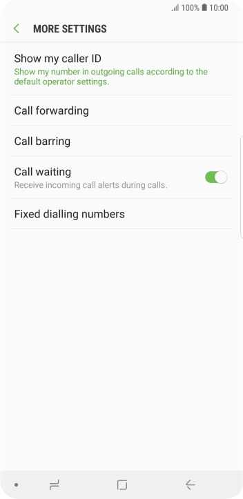 Press Call forwarding.