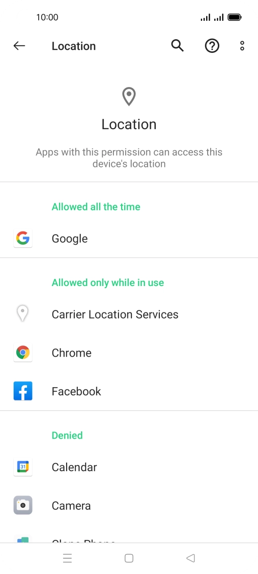 Press the required app.