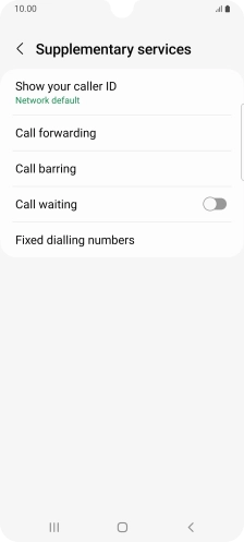 Press Call forwarding.
