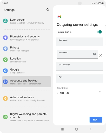 Press the indicator next to 