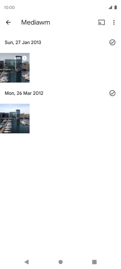 Press and hold any picture or video.