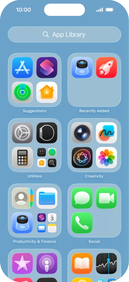 Press the required app.