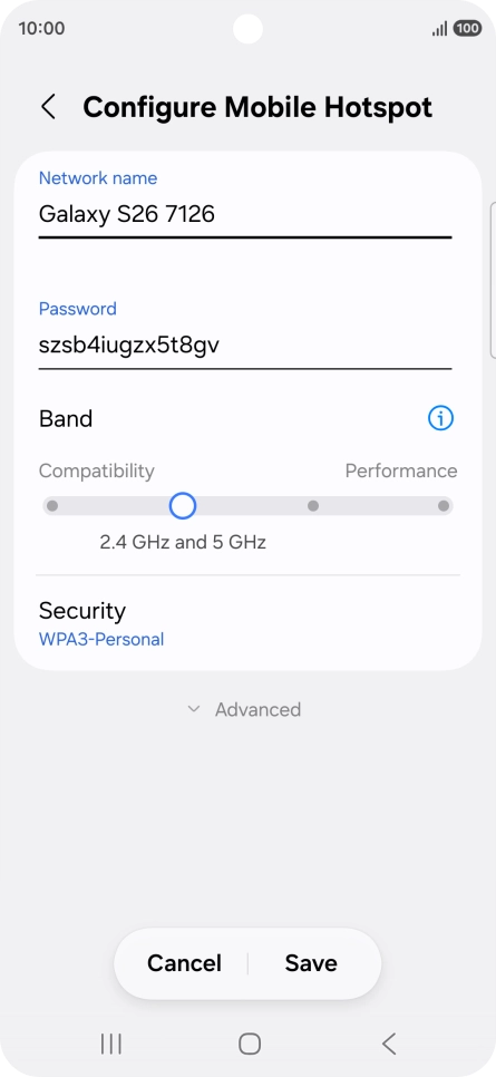 Press the field below 