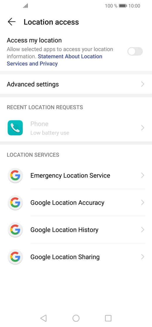 Press the indicator next to 