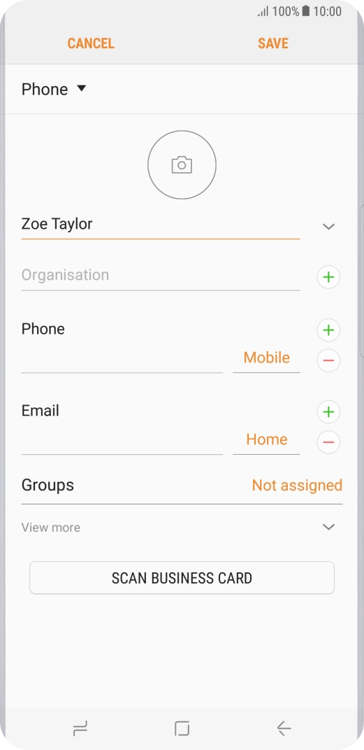 Press the field below 