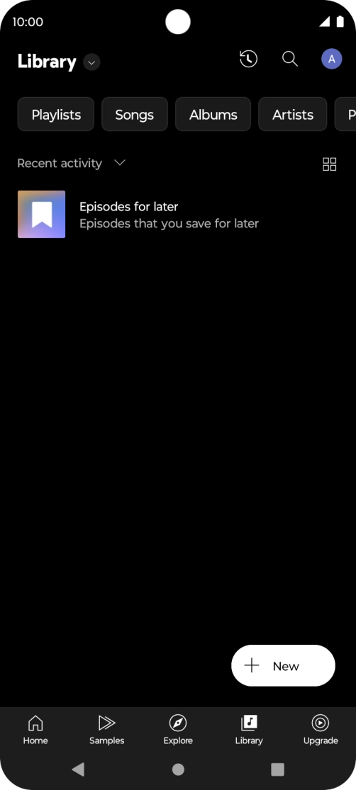 Press the drop down list.