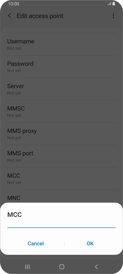 Key in 234 and press OK.