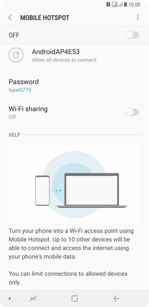 Press the menu icon.