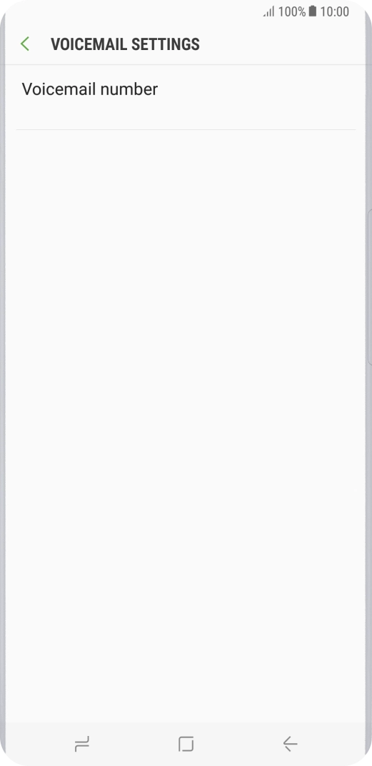 Press Voicemail number.