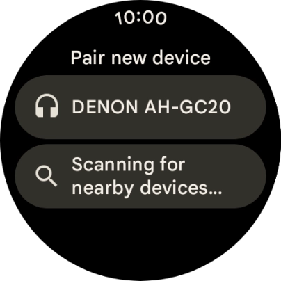Press the required device.